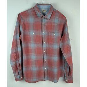 Faherty Mens Shirt Large Topanga Plaid Beach Twill Long Sleeve